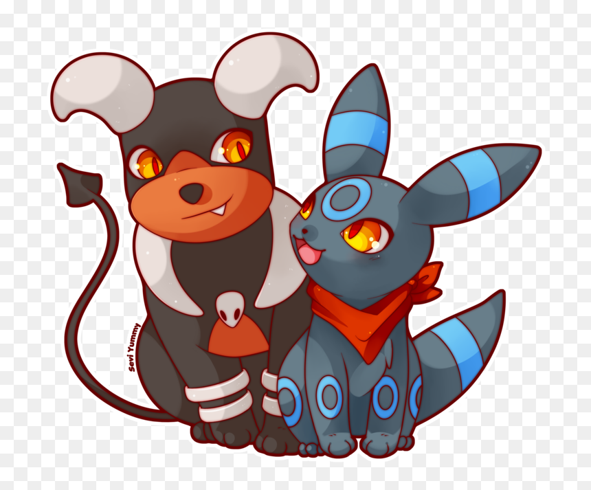 Graphic Library Commission Shiny Umbreon And Houndoom - Shiny Umbreon, HD Png Download - houndoom png