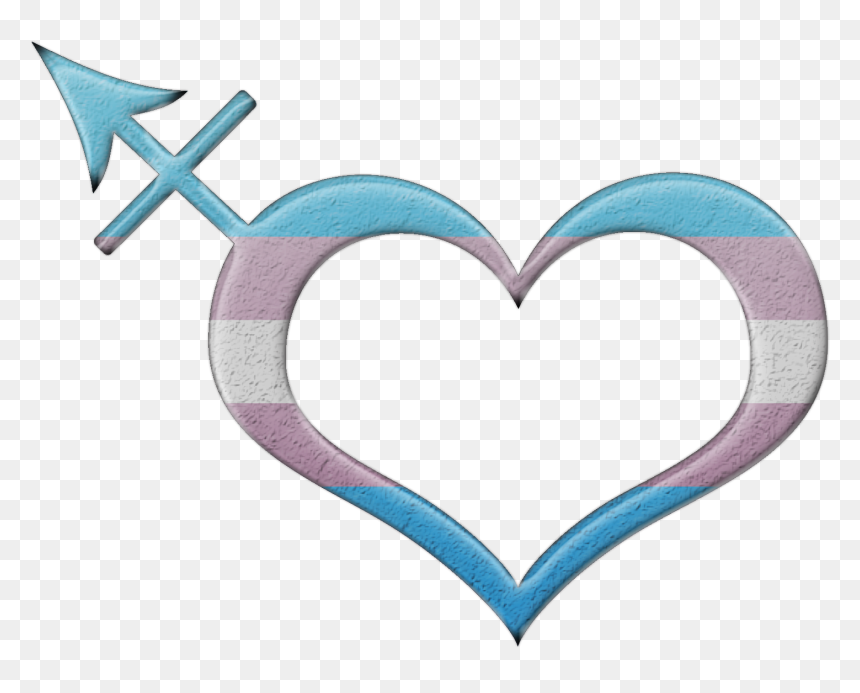 Transgender Pride Heart Shaped Transgender Symbol In - Transgender Pride Symbol, HD Png Download - transgender png