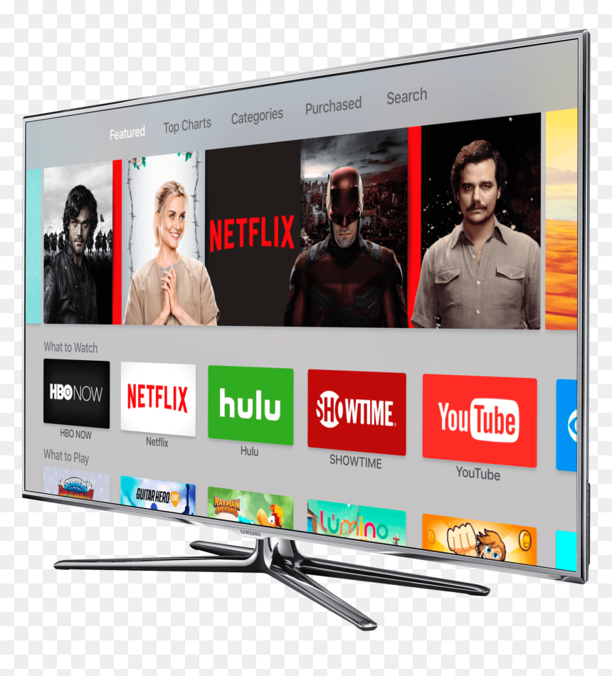 Apple Tv - Samsung, HD Png Download - apple tv png