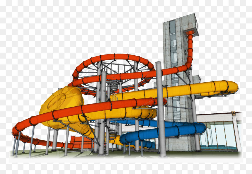 Roller Coaster, HD Png Download - water slide png