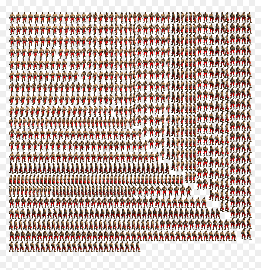 Rofl - United States As 100 People, HD Png Download - sprite sheet png