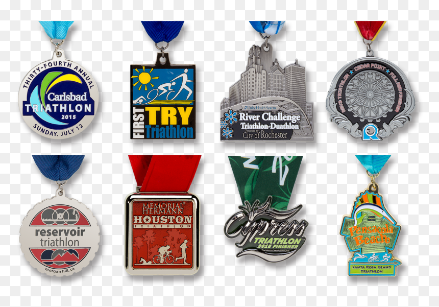 Triathlon Custom Medals Collection - Emblem, HD Png Download - medals png