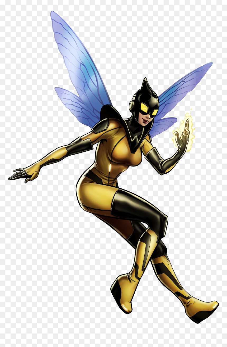 19 Marvel Vector Wasp Huge Freebie Download For Powerpoint - Wasp Marvel Cartoon, HD Png Download - wasp png