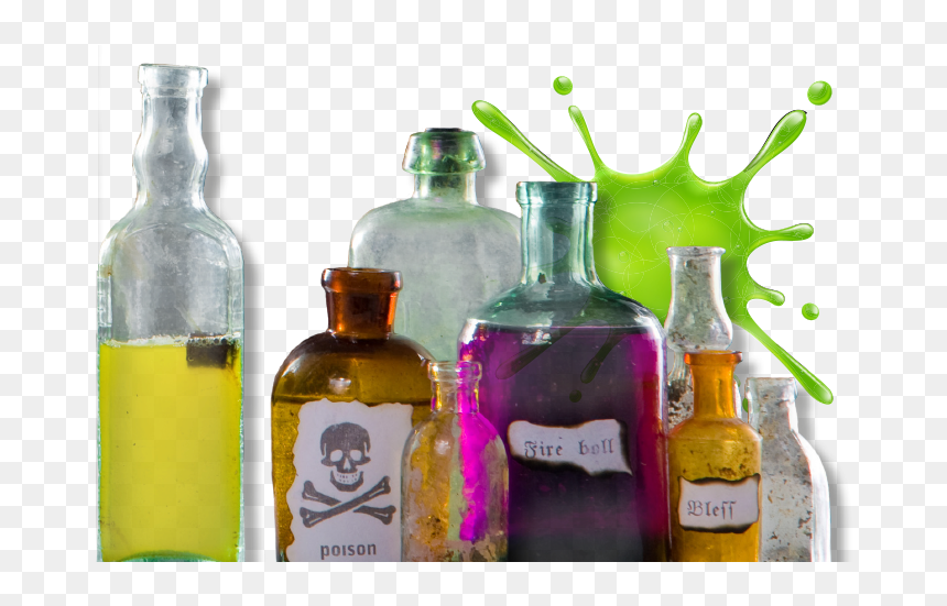 Glass Bottle, HD Png Download - potions png