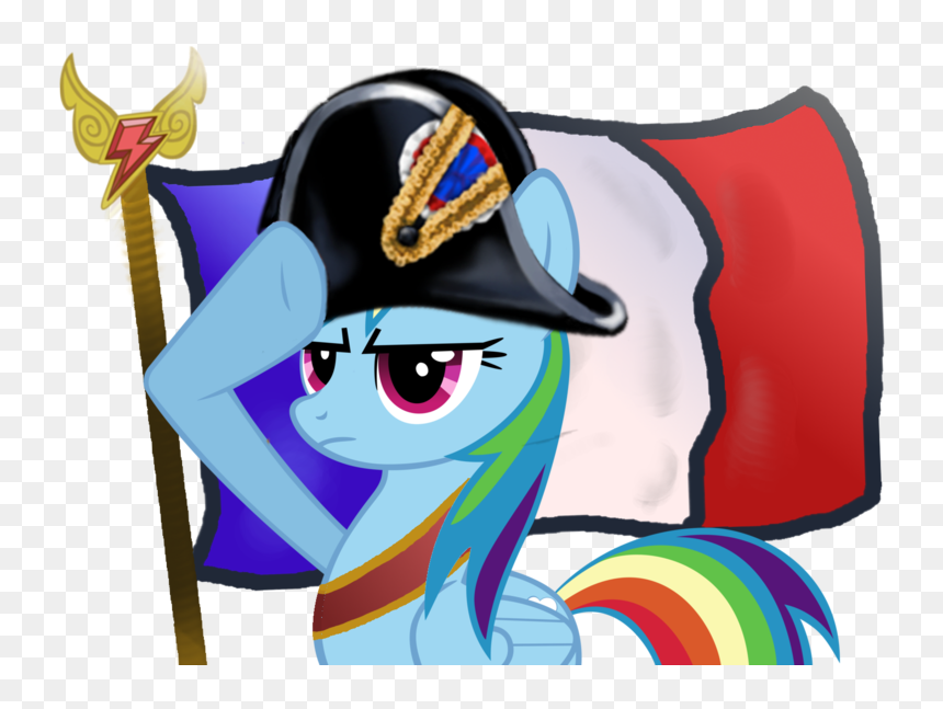 French Clipart Napoleon - Rainbow Dash Salute Gif, HD Png Download - napoleon png