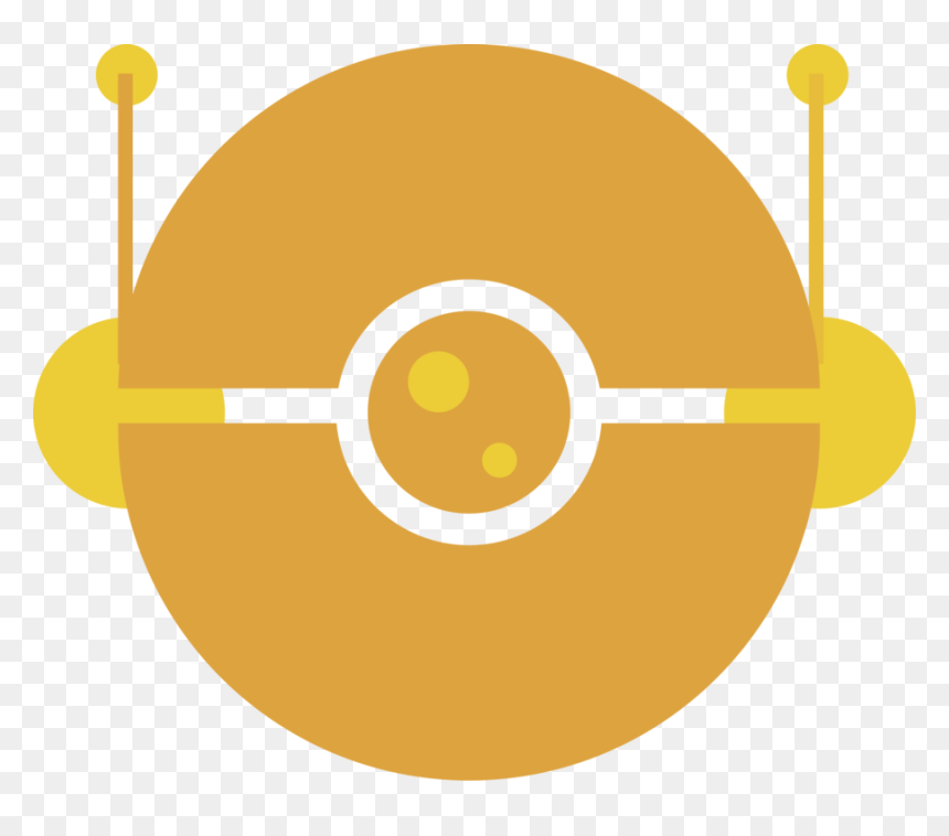 Angle,yellow,circle - 2 Player Pokemon Playmat, HD Png Download - robot head png