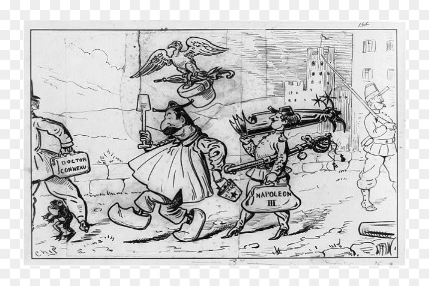 Louis Napoleon Escaping From Ham In 1846 - Cartoon, HD Png Download - napoleon png