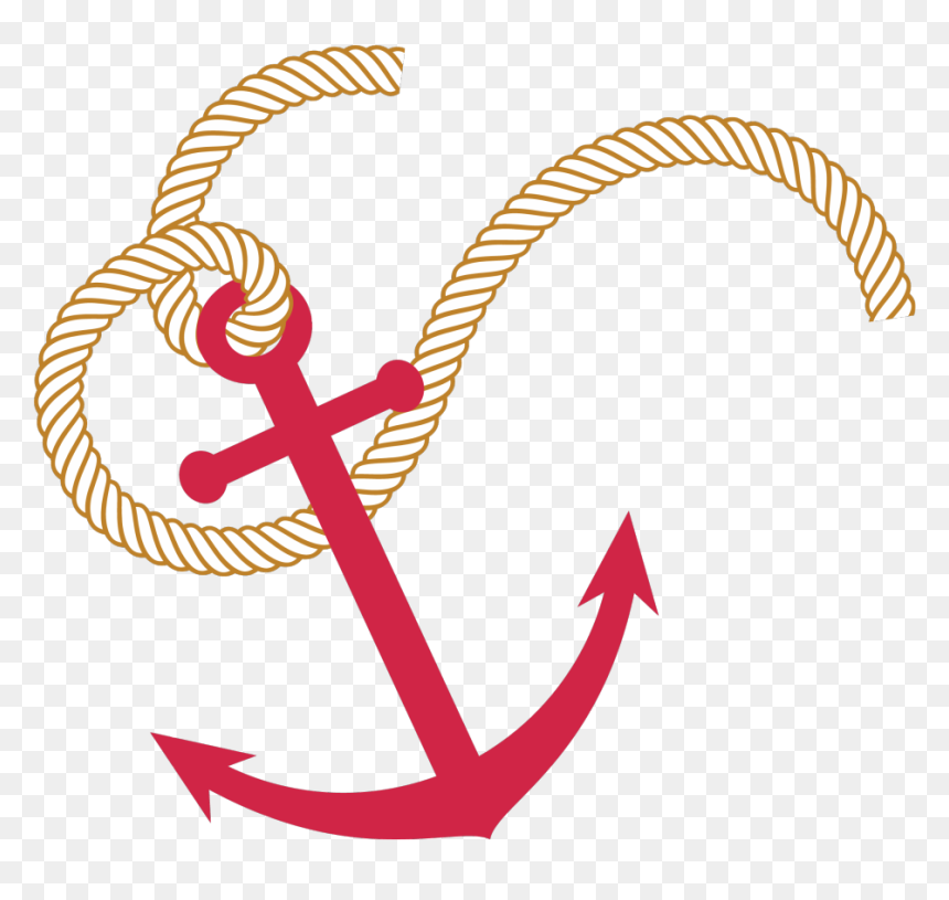 Anchor With Rope Transparent, HD Png Download - anchor png