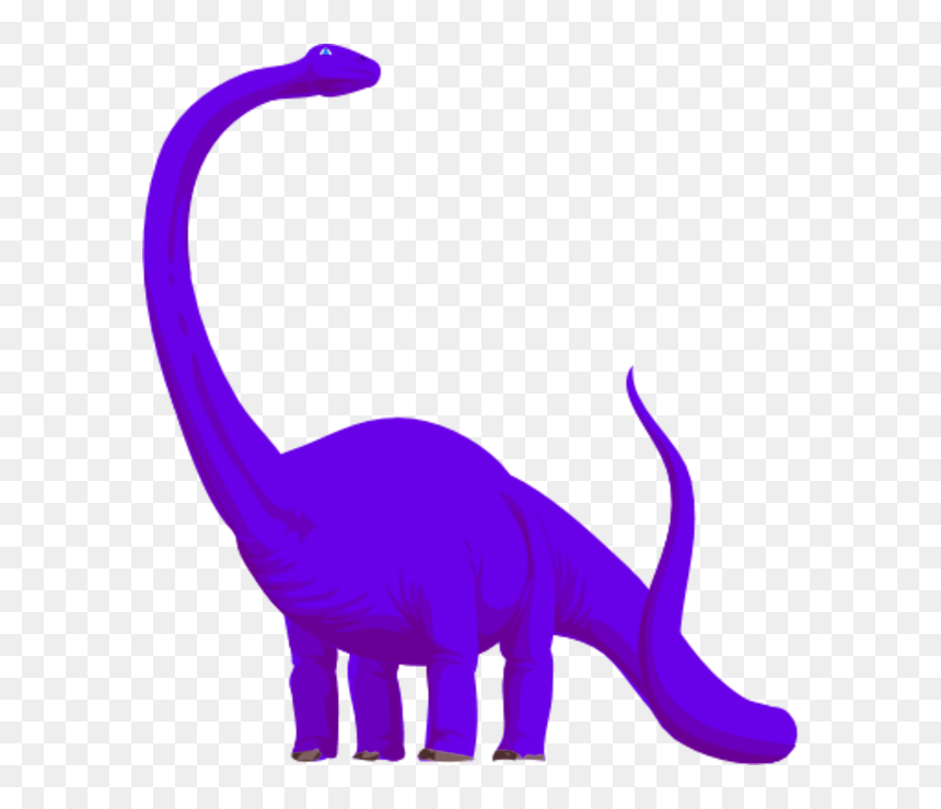 Long Neck Dinosaur Purple, HD Png Download - dinosaur png