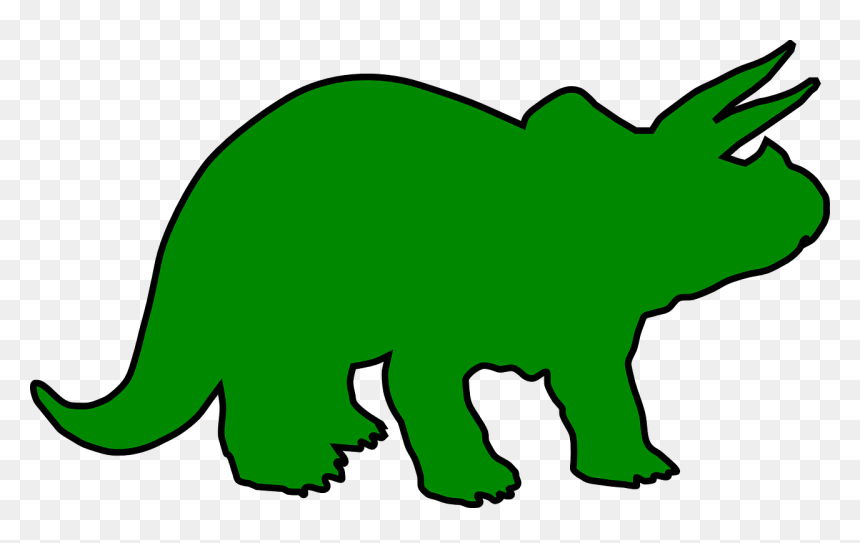 Green Triceratops Clipart, HD Png Download - dinosaur png