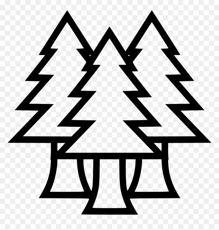 Christmas Icon Black Transparent Background, HD Png Download - forest png