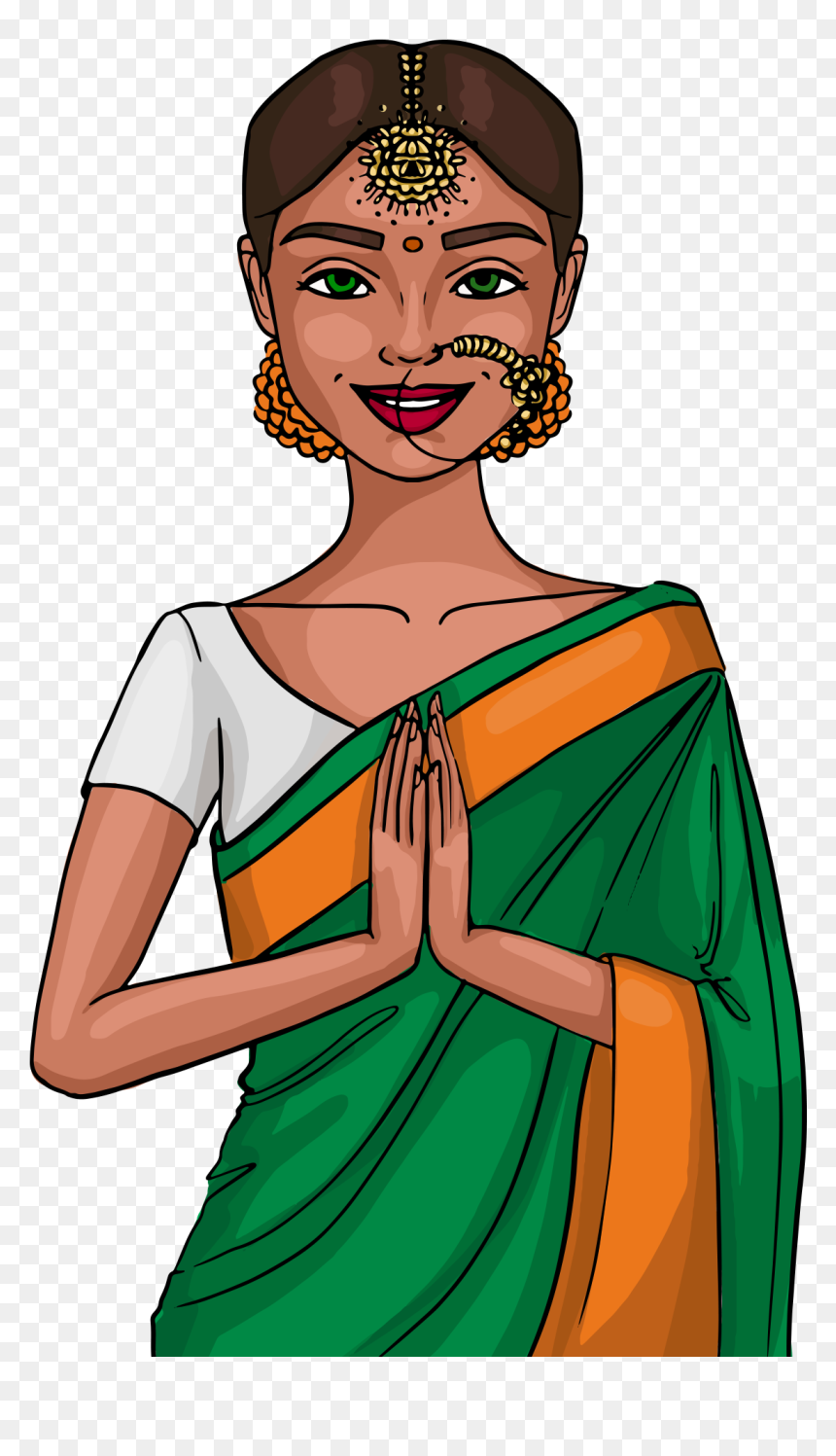 Indian Woman Png, Transparent Png - girl png