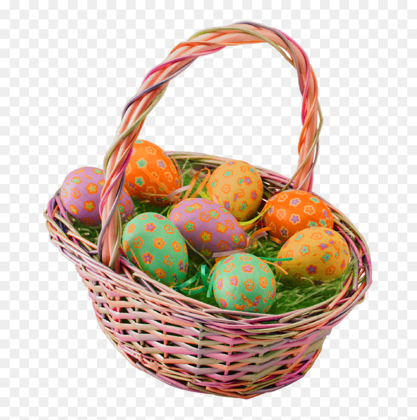 Easter Basket Transparent Background, HD Png Download - easter egg png