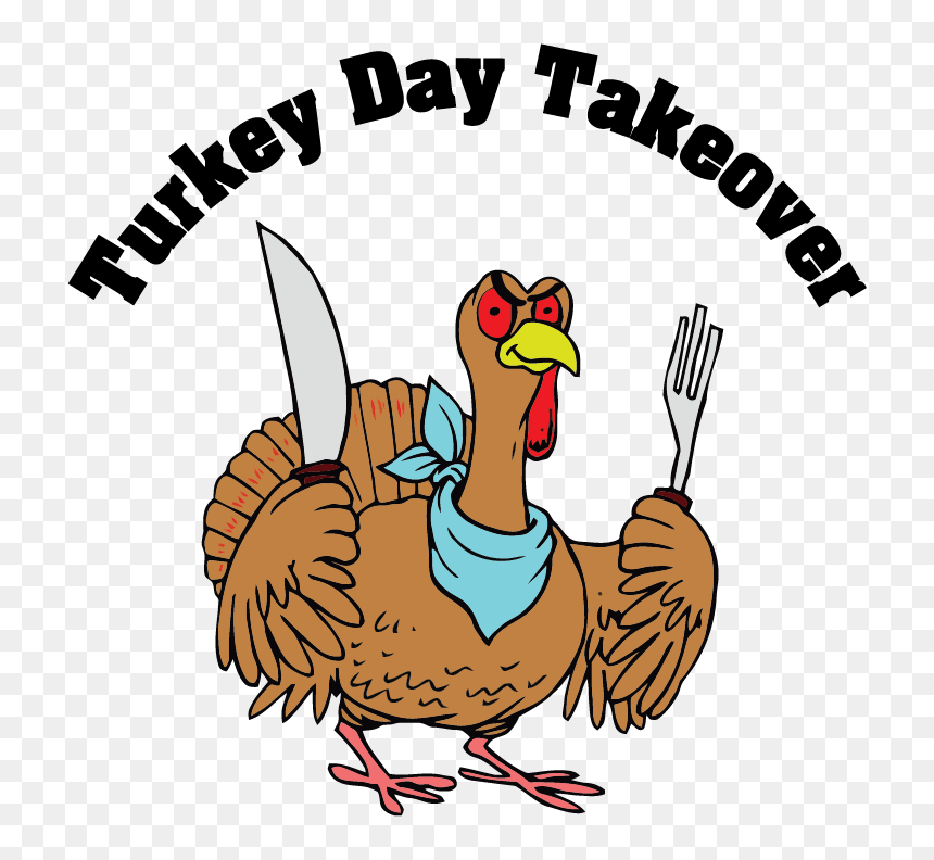 Turkey With Fork And Knife, HD Png Download - turkey png