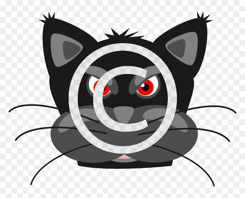 Cute Cartoon Cats Face, HD Png Download - black panther png