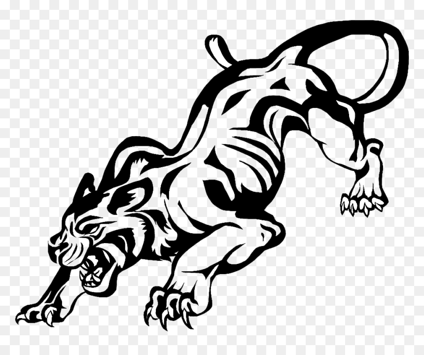 Panther Tribal Design, HD Png Download - black panther png