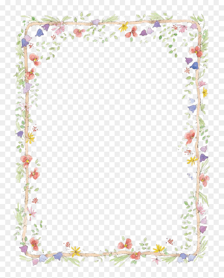 Flower Frame Transparent, HD Png Download - frames png