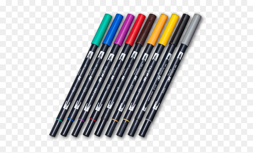 Tombow Brush Pens Transparent, HD Png Download - pen png