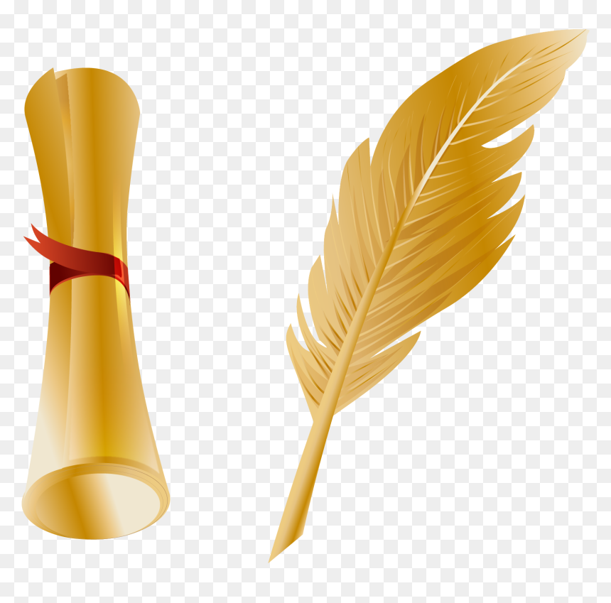 Feather Pen And Paper Png, Transparent Png - pen png