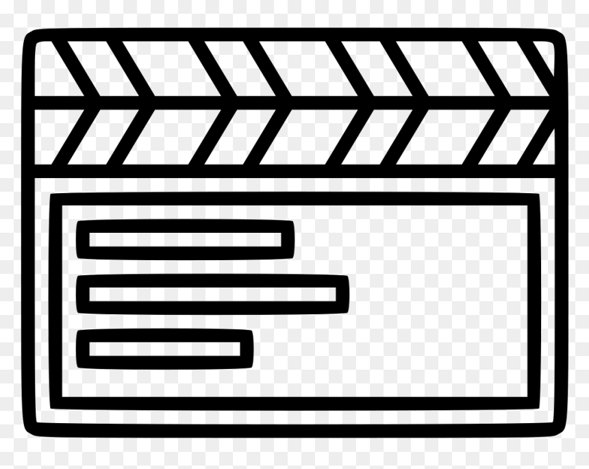 Line Art, HD Png Download - movie clapboard png