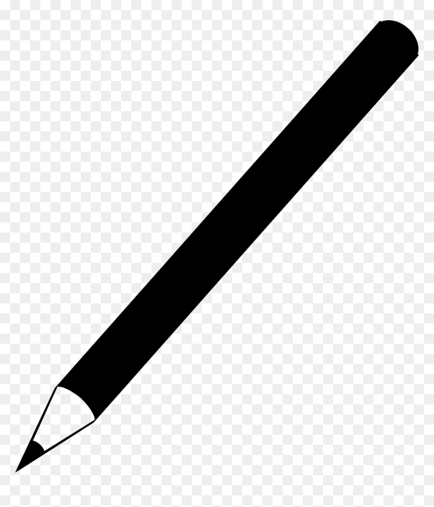 Pencil Pic Black And White, HD Png Download - white pencil png