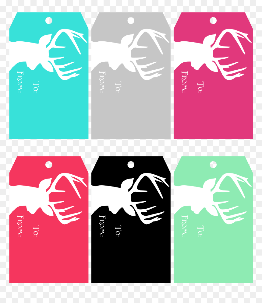 Christmas Name Tags Reindeer, HD Png Download - free gift png