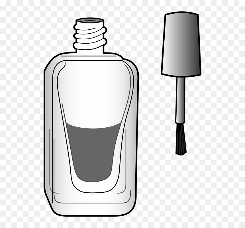 Nail Polish Brush Drawing, HD Png Download - nail polish spill png
