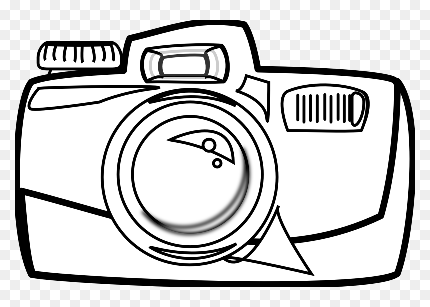 Digital Camera Clipart Black And White, HD Png Download - digital camera png