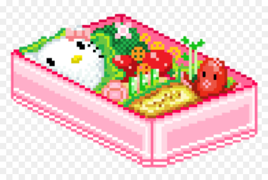 Kawaii Pixel Bento, HD Png Download - pixel food png