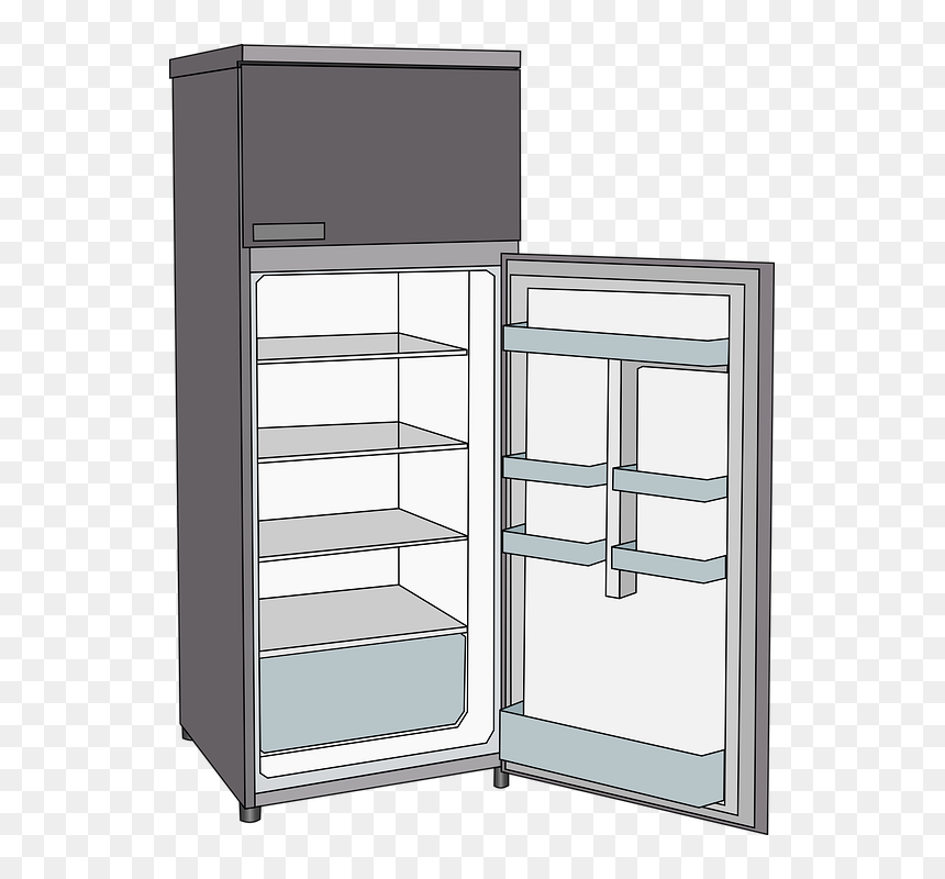Open Refrigerator Clipart, HD Png Download - freezer png