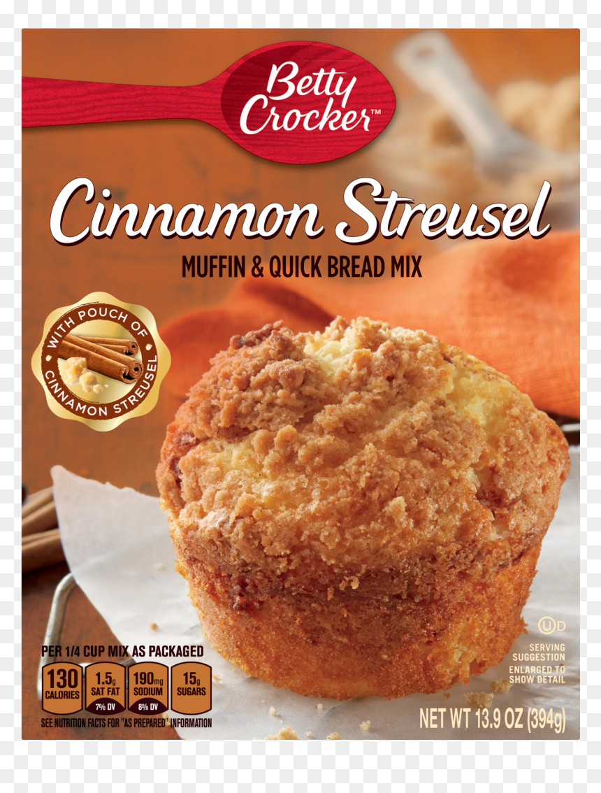 Betty Crocker Cinnamon Streusel Muffin Mix, HD Png Download - muffins png
