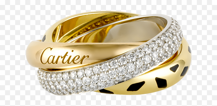 Cartier Trinity Ring, HD Png Download - gold jewelry png