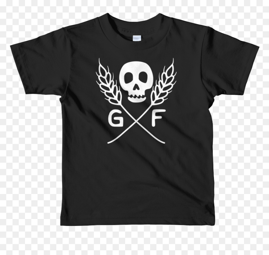Gf Skull White Mockup Front Flat Black, HD Png Download - skull .png