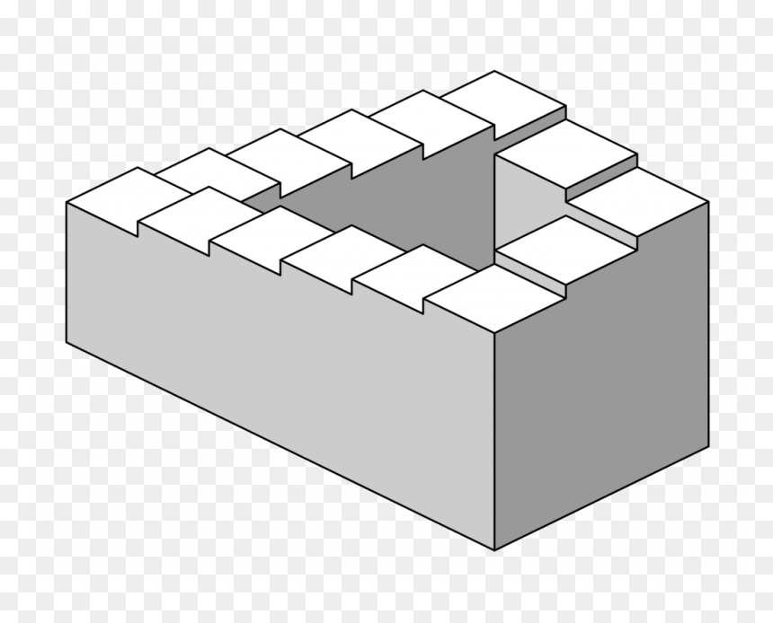 Optical Illusion Never Ending Staircase, HD Png Download - illusion png