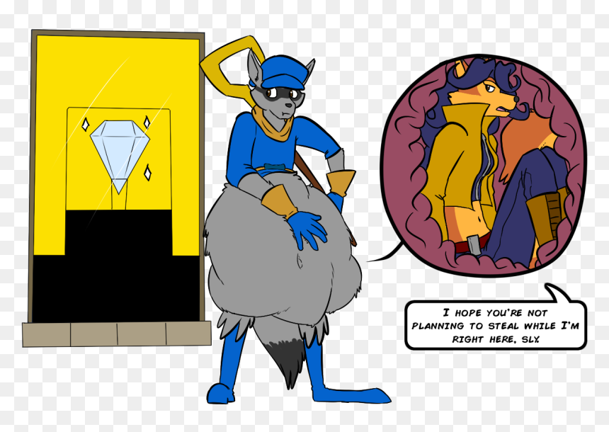 Bad Thinking Racoon - Bed Sly Cooper Carmelita, HD Png Download - sly cooper png