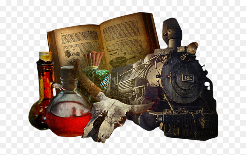 Alchemy Book And Potions - Novel, HD Png Download - potions png