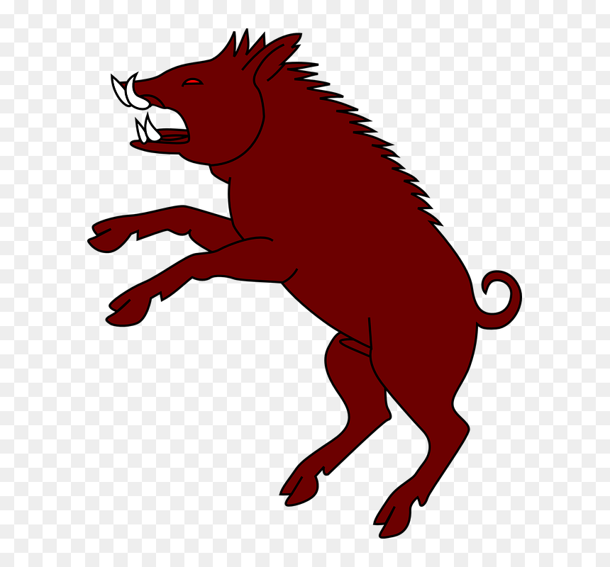 Wild Boar Silhouette Png, Transparent Png - hog png