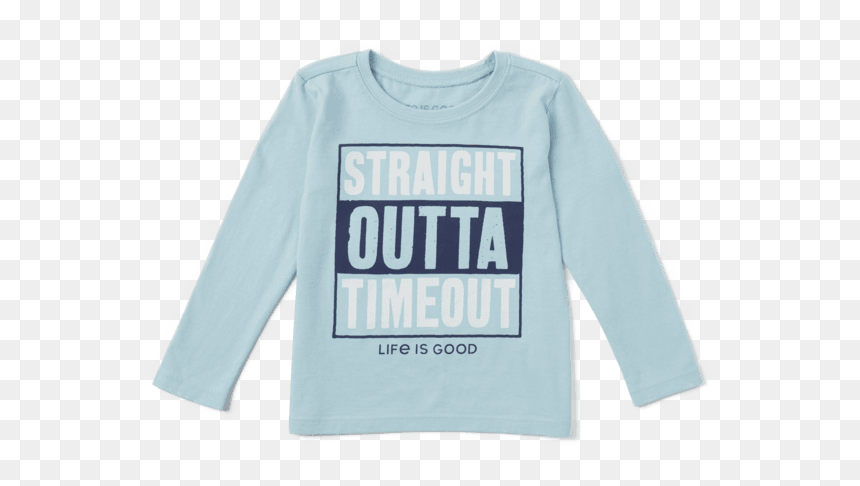 Toddler Straight Outta Timeout Long Sleeve Crusher - Long-sleeved T-shirt, HD Png Download - straight outta png