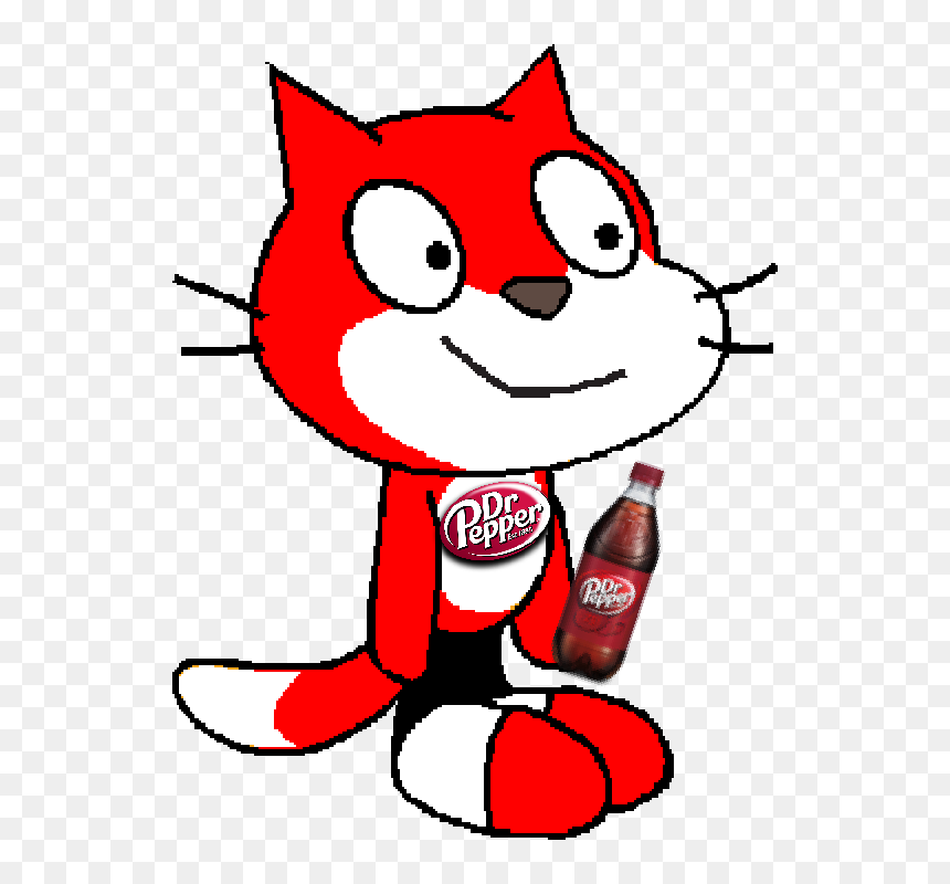 Mr Dr Pepper Cat Has Dr Pepper - Scratch Cat Transparent, HD Png Download - dr pepper png