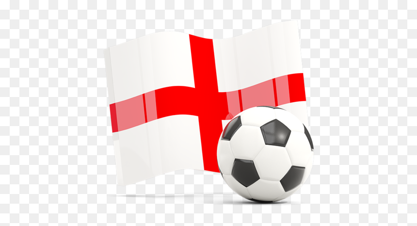 Soccerball With Waving Flag - England Flag Soccer Png, Transparent Png - england flag png