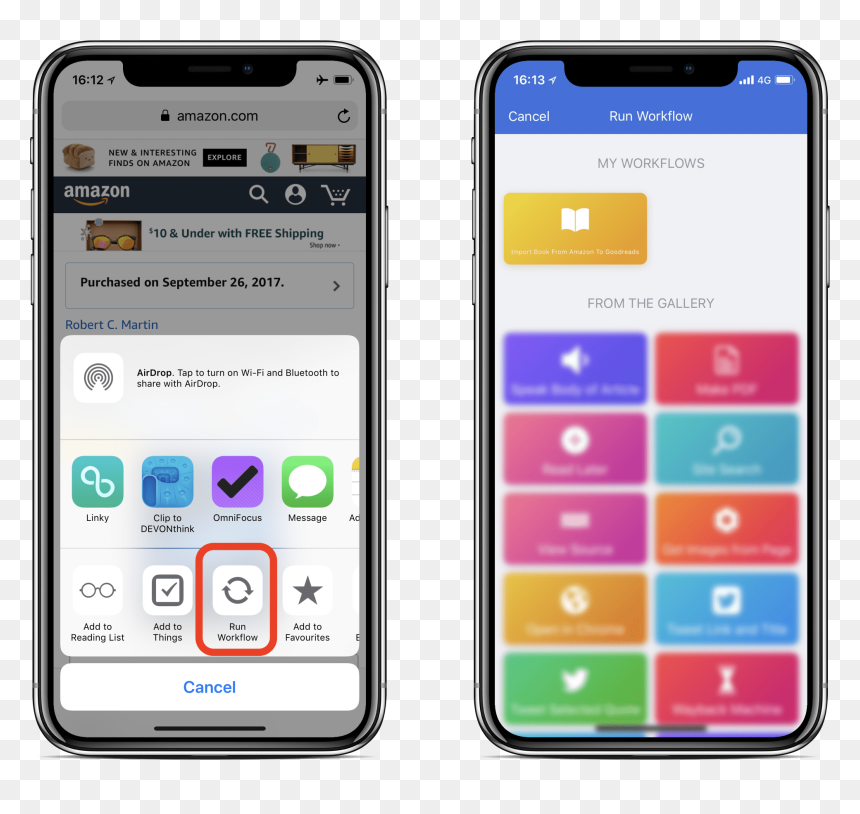Running The Workflow From The Action Menu - Iphone, HD Png Download - goodreads png
