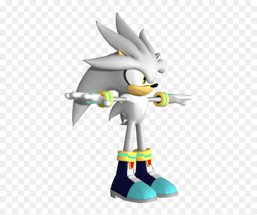 Download Zip Archive - Silver The Hedgehog Model, HD Png Download - silver the hedgehog png