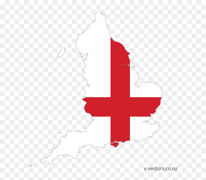 Flag Vector Map Of England - Can Teenagers Get Condoms, HD Png Download - england flag png