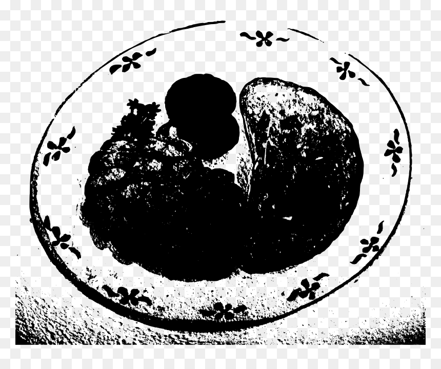 Transparent Eating Png - Siluetas De Comidas En Plato Png, Png Download - plato png