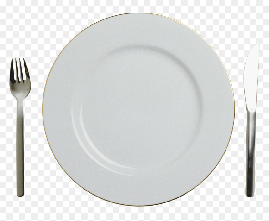 Plato Tenedor Cuchillo - Plate Fork Knife Transparent, HD Png Download - plato png