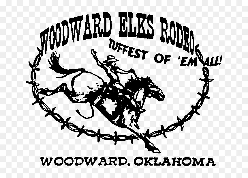 Woodward Elks Rodeo Logo, HD Png Download - rodeo png