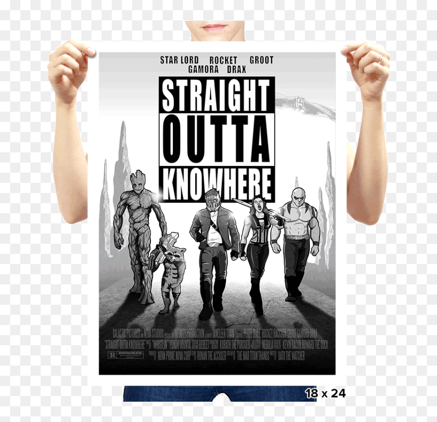 Guardians Of The Galaxy Poster - Guardians Of The Galaxy Parody Poster, HD Png Download - straight outta png