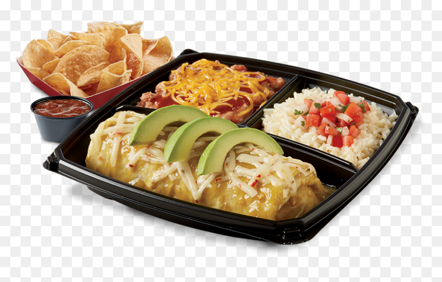 Chicken Verde Wet Burrito Del Taco, HD Png Download - plato png