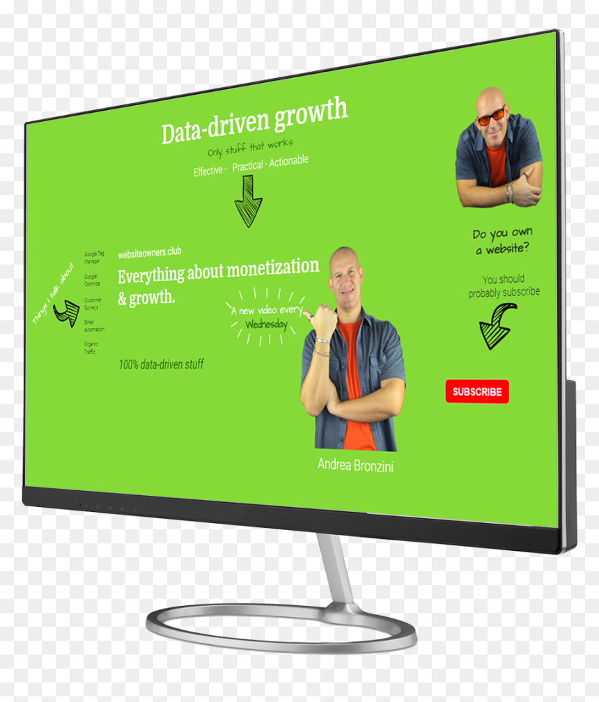 Computer Monitor, HD Png Download - youtube channel art template png