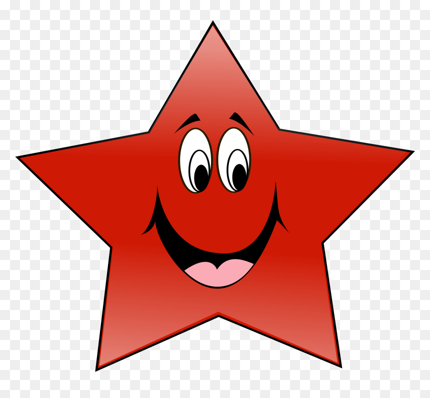 Estrela Do Pt Sorindo Clip Arts - Happy Red Star Clipart, HD Png Download - estrela png